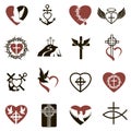 Set of christian icons