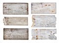 Collection of various empty wooden sign