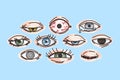 Collection of various eye disease or problems Royalty Free Stock Photo