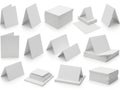 Collection of various folded and stacked paper sheets Royalty Free Stock Photo