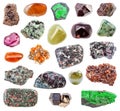 Collection of various Garnet mineral gem stones Royalty Free Stock Photo