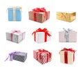 Collection of various gift boxes