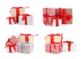 Collection of various gift boxes Royalty Free Stock Photo