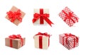 Collection of various gift boxes Royalty Free Stock Photo