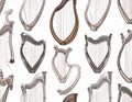 Collection of Various Harps Royalty Free Stock Photo