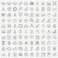 Collection of various icon illustrations representing different concepts Royalty Free Stock Photo