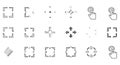 Collection of various icons representing different actions like zoom, focus, and touch gestures Royalty Free Stock Photo