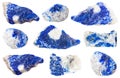 Collection of various Lazurite stones Royalty Free Stock Photo