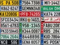 Collection of various license plates from different countries Royalty Free Stock Photo