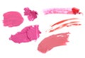 Collection of various lipstick on white background. each one is shot separately.