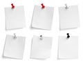 Note paper push pin message red white black Royalty Free Stock Photo