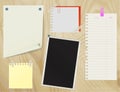 Collection of various note papers Royalty Free Stock Photo