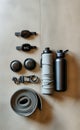 a bunch of items on a wall