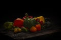 Collection of various peppers Royalty Free Stock Photo