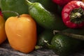 Collection of various peppers Royalty Free Stock Photo