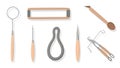Pottery Tools Illustration Royalty Free Stock Photo