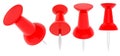 Collection of various red push pins Royalty Free Stock Photo