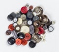 Collection of various sewing button Royalty Free Stock Photo