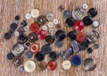 Collection of various sewing button Royalty Free Stock Photo