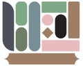 Collection of various shapes and colors in a design Royalty Free Stock Photo