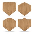 Collection of various shapes wooden sign boards Royalty Free Stock Photo