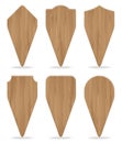 Collection of various shapes wooden sign boards Royalty Free Stock Photo