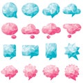 Collection of various Speech bubbles set Royalty Free Stock Photo