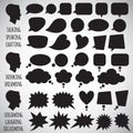 Collection of various speech bubbles shapes