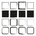 Collection of various square frames. Set of simple borders. Modern frame designs. Vector illustration. EPS 10. Royalty Free Stock Photo