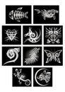 collection of various tattoos. Vector illustration decorative design