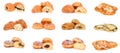 Collection of various types of breads. Royalty Free Stock Photo