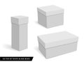 Collection of various white blank boxes Royalty Free Stock Photo