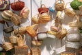 Collection of various wicker baskets at the fair.