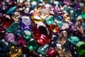Colored Diamonds Pile Royalty Free Stock Photo