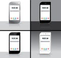 Collection of Vector Android Mobile Phone Touch Screen Illustration
