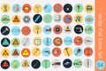 Collection of vector building icons