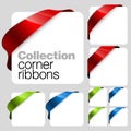 Collection of Vector corner ribbons Royalty Free Stock Photo