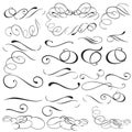 Collection of vector filigree flourishes design