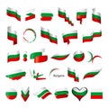 Collection of vector flag of Bulgaria Royalty Free Stock Photo