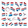 Collection of vector flags of Netherlands