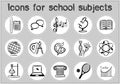 Collection of vector hand drawn icons of education