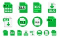 File format extensions icons. Collection of vector icons. Royalty Free Stock Photo