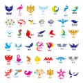 Collection of vector logos birds