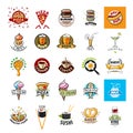 Collection of vector logos Food