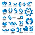 Collection of vector logos of geometric modules