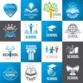 Collection of vector logos School