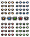 Collection of vector multimedia buttons. Royalty Free Stock Photo