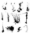 Collection of vector paint splatters Royalty Free Stock Photo