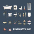 Collection of vector plumbing symbols objects
