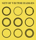 Collection of vector rounded labels. Royalty Free Stock Photo